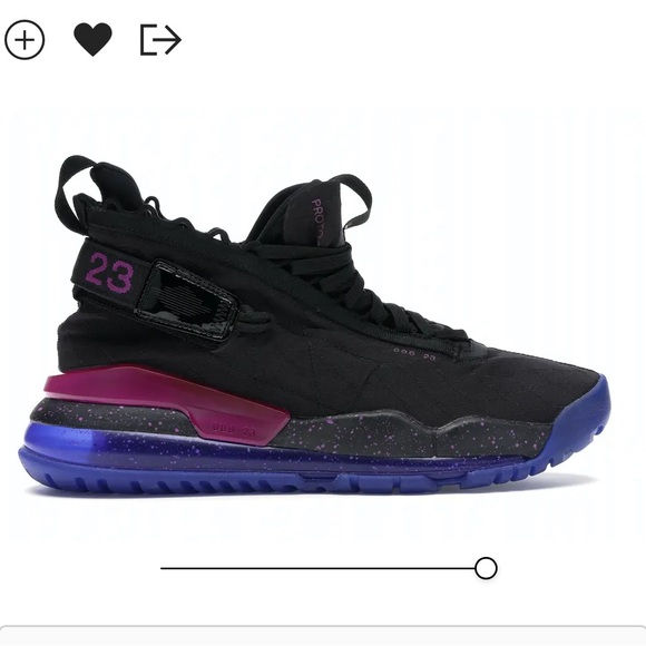 Nike Jordan Proto Max 720 Black Racer Blue Hyper Violet Sneakers - Picture 2 of 7